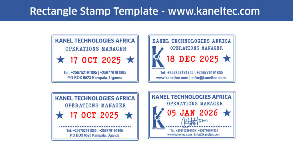Rectangular Stamp Template Vector 1 Rectangular Stamp