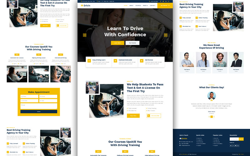 Driving School web template