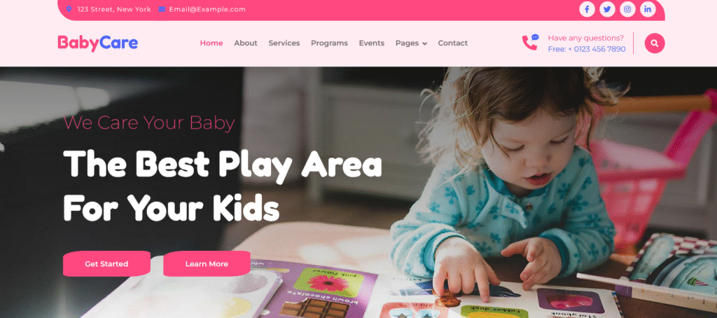 Day Care Website HTML Template With Source Code 1 Day Care Web Template