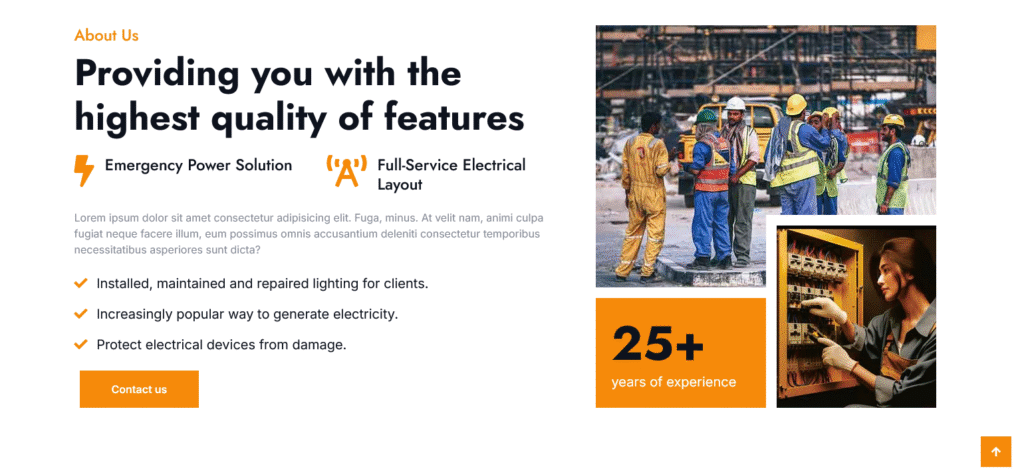 Electrical Services Website HTML Template With Free Source Code 2 Electrical2