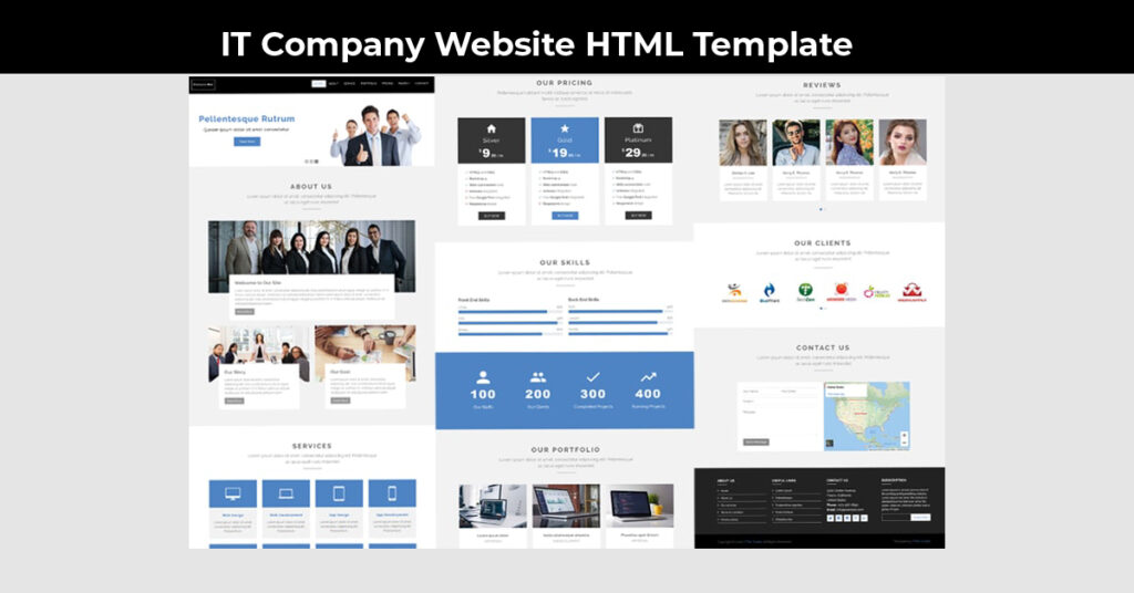 IT Company HTML Website Template With Source Code 1 It Company Website